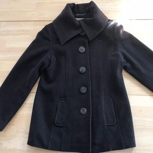 Tall Girls Dark Brown Peacoat M